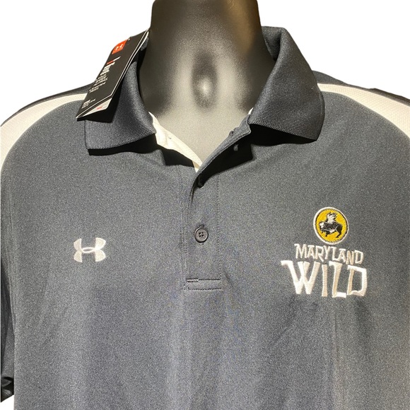 Brand new Under Amour LG loose heat gear black polo. - Picture 2 of 7